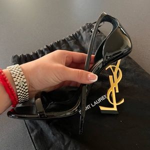YSL Gold Heels